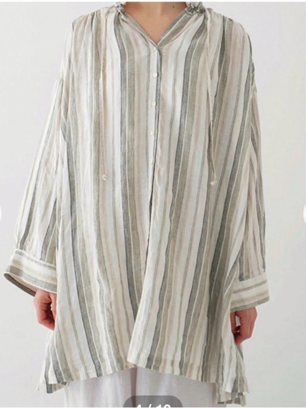 Nest Robe oversized linen top made in Japan